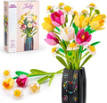 Flower Bouquet Building Set, 1250pcs Creative DIY Plant Bouquet Decoration